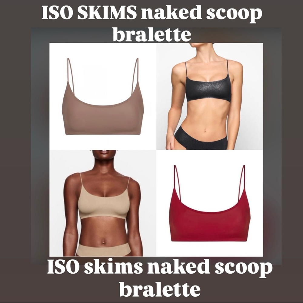 ISO SKIMS Red and Tan Scoop Bralette Intimates